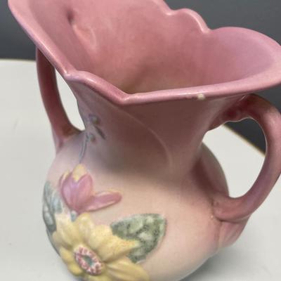 Hull pottery pink & blue flower vase