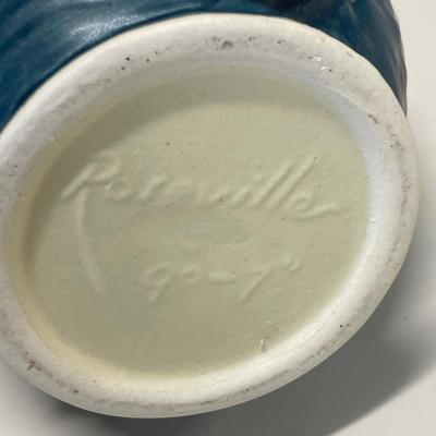 Roseville blue pottery vase