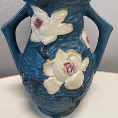 Roseville blue pottery vase