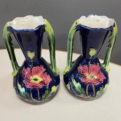 Pair of navy vases