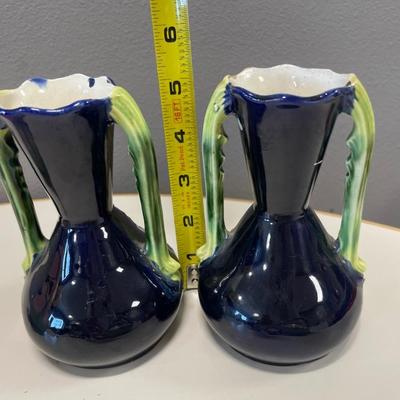 Pair of navy vases
