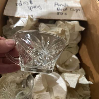 Set of 48 glass punch cups