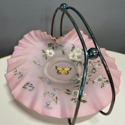 Lovely butterfly folded edge bowl with holder
