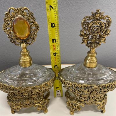 2 fancy perfume bottles