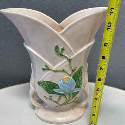 Blush pink tall Hull vase
