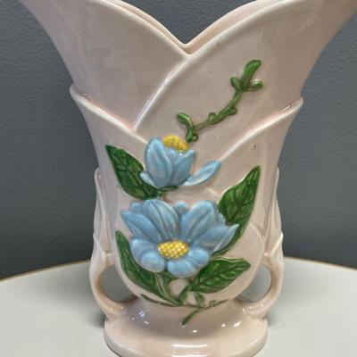 Blush pink tall Hull vase