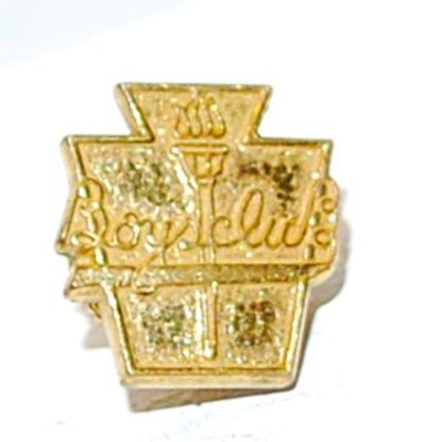 VINTAGE Gold Tone "Boys Club" PIN (¼" x ¼") with a Screw-On Holder