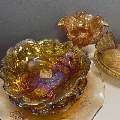 Amber glass items