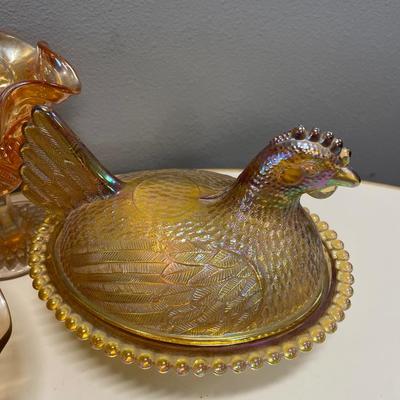Amber glass items