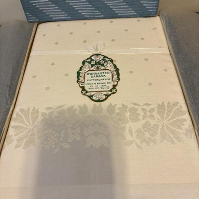 Vintage Damask Tablecloth
