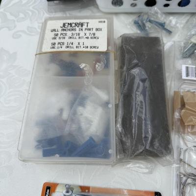 Large lot of nails, screws, fasteners, hooks and much more!
