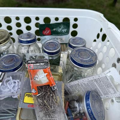 Large lot of nails, screws, fasteners, hooks and much more!