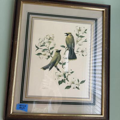 Pair of beautiful bird artwork