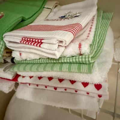 Lot of hand and dish towels