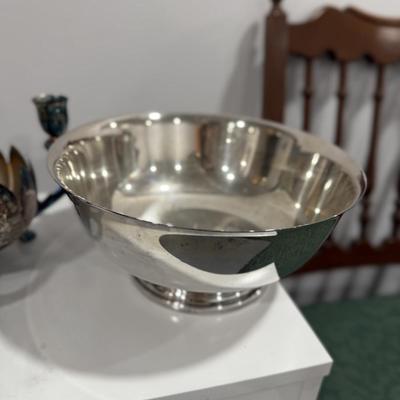 Three beautiful silver pieces including candelabra