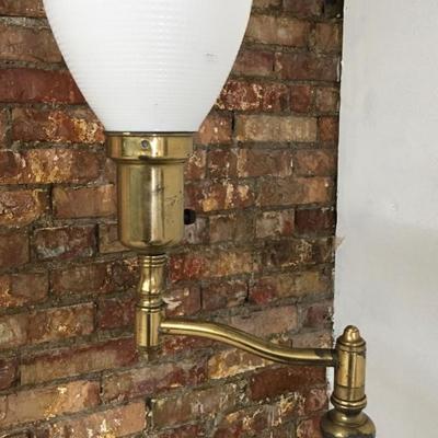 Floor Lamp by Rembrandt Lamps 1950's brass w/gold shade 