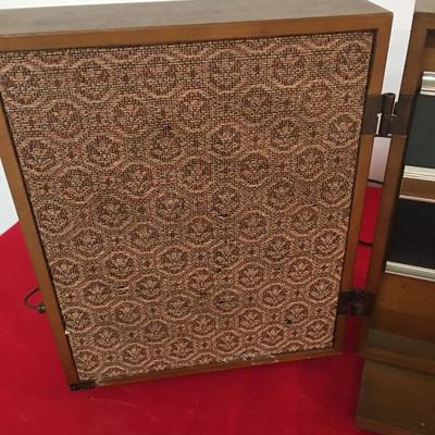 Vintage General Electric Stereo 1960's Walnut Cabinet 