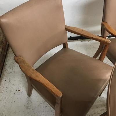 Lot/3 1960's arm chairs MCM Jasper Seating Company, Walnut