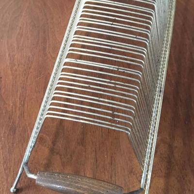 Vintage 1960's Record Holder Rack Gold Wire 20