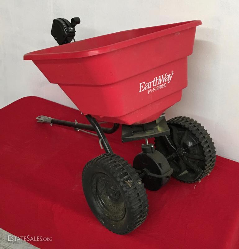 Earthway EVNSpred Pull Behind Fertilizer Spreader, Mower, 4Wheeler