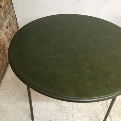 Green Round Folding Card Table 40