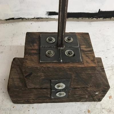 Hand Crafted Industrial Coat Rack Hall Tree Rustic ~