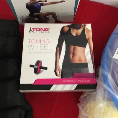 Exercise Lot Ankle Weights, Toning Wheel, Fit Plus Ball 