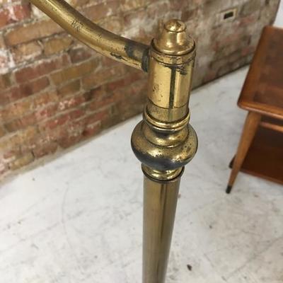 Floor Lamp by Rembrandt Lamps 1950's brass w/gold shade 