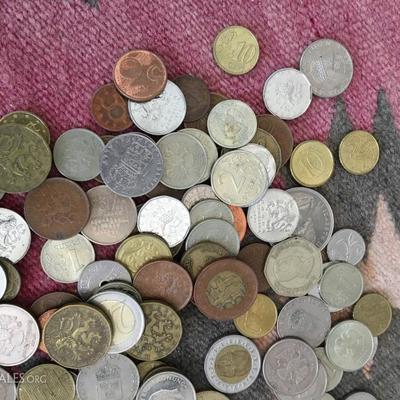 Lot of Foreign Coins European Middle Eastern Several Countries!