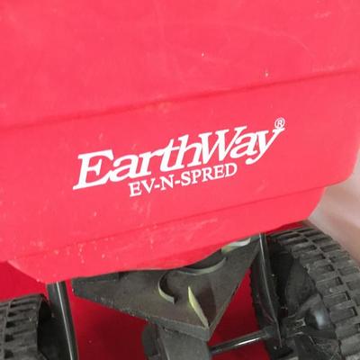 Earthway EV-N-Spred Pull Behind Fertilizer Spreader, Mower, 4-Wheeler.