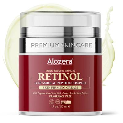 Alozera Retinol Cream for Face 1.7 oz – Anti-Aging, Wrinkle Reducer, Collagen Booster, Pore Refiner