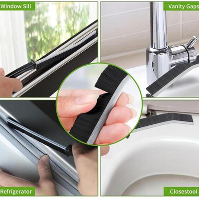 4-Pack Crevice Cleaning Brush, New Multifunctional Gap Cleaning Brush Tool, Bathroom Gap Brush, Grout Cleaner Brush Hard Bristle Crevice...