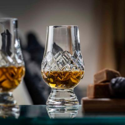 Set of 6 - The Glencairn Glass - Premium Hand Cut Crystal Whiskey Glasses