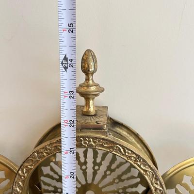 Vintage Brass Fireplace Fan Folding Screen