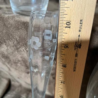 Lot 105 Crystal Vases & bell
