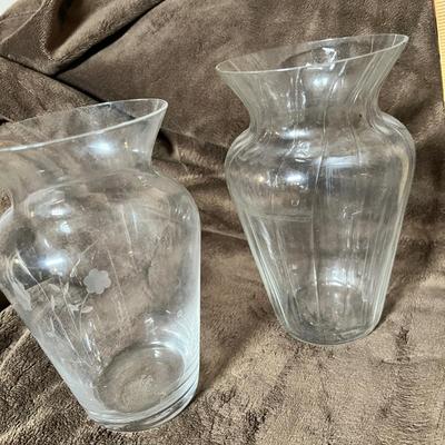 Lot 105 Crystal Vases & bell