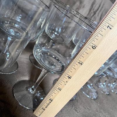 Lot 106 Plain crystal stemware