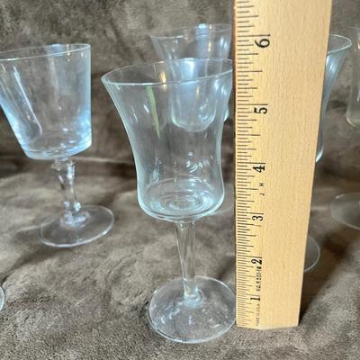 Lot 106 Plain crystal stemware