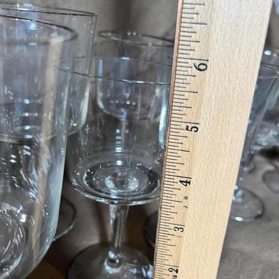 Lot 106 Plain crystal stemware