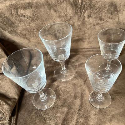 Lot 106 Plain crystal stemware