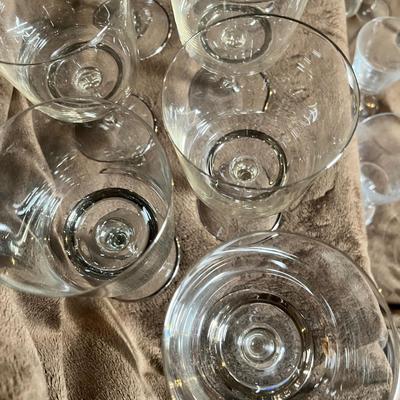 Lot 106 Plain crystal stemware