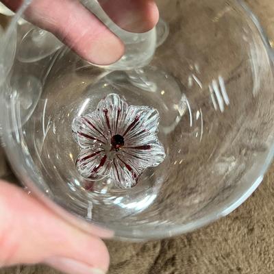 Lot 107 Assorted Crystal & Pink stemware
