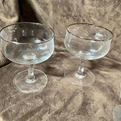 Lot 108 Platinum edge stemware