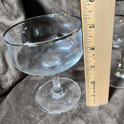 Lot 108 Platinum edge stemware