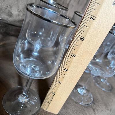 Lot 108 Platinum edge stemware