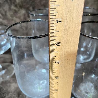 Lot 108 Platinum edge stemware