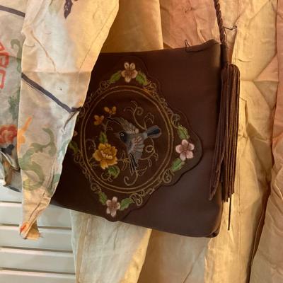 UBC1538 Antique Chinese Silk 2Pc Dress and Handbag