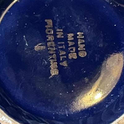 Lot 118 Antique Cobalt trimmed Pottery
