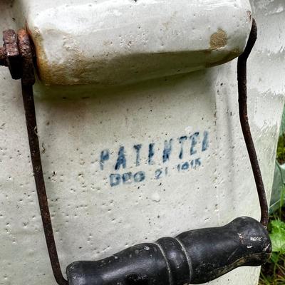 G1547 Two Large Antique Repaired Crocks AS IS