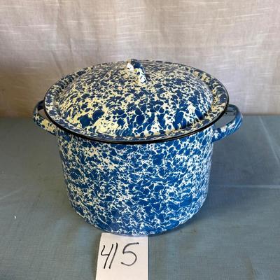 Enamelware Pan and Lid